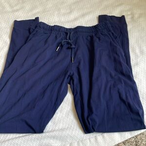 9$ for 2 pair of Women’s jogger pants- navy blue and army green